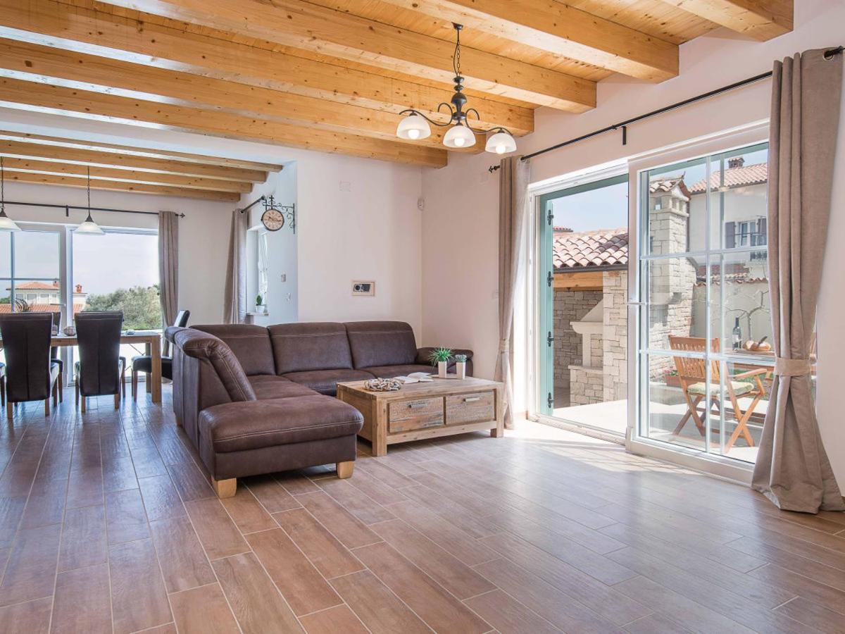 Moderne Istrische Steinvilla - 4 Sterne Mit Privatem, Beheizbaren Pool & Meerblick Kavran Ngoại thất bức ảnh